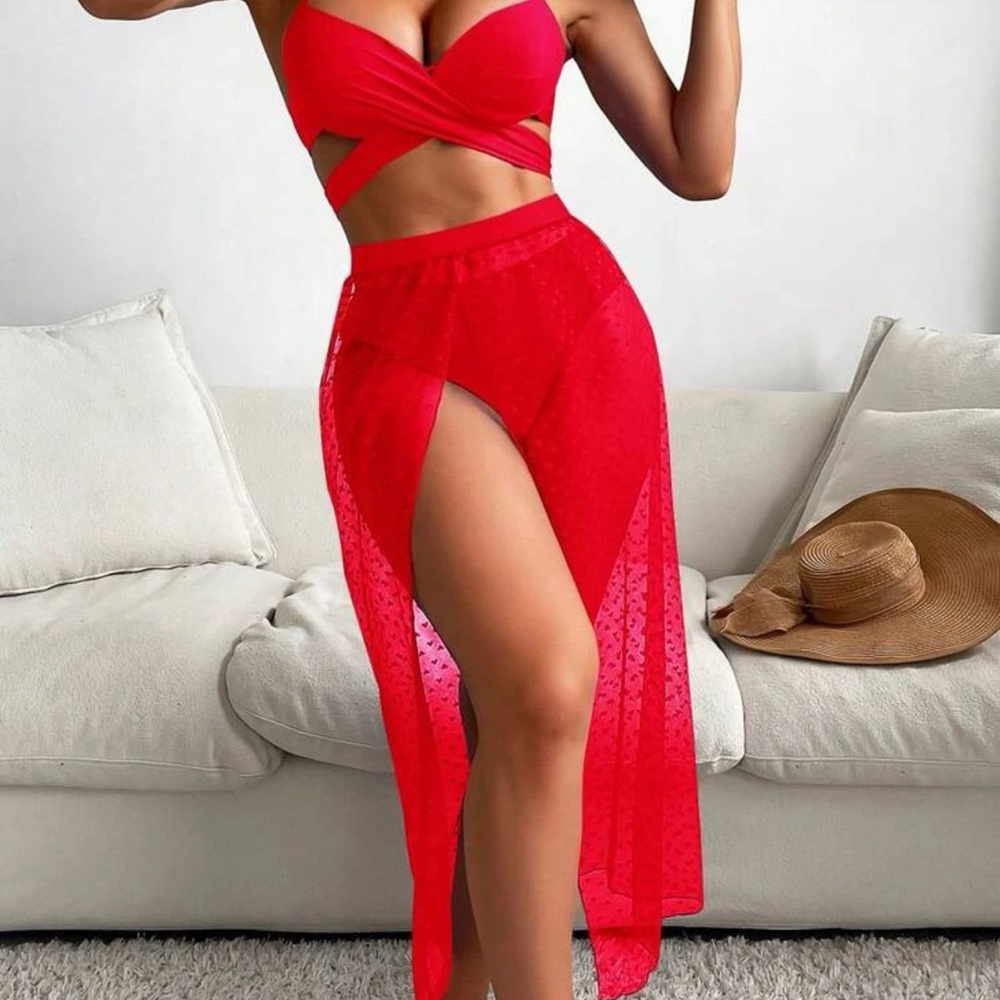 Three piece swim bikini set
